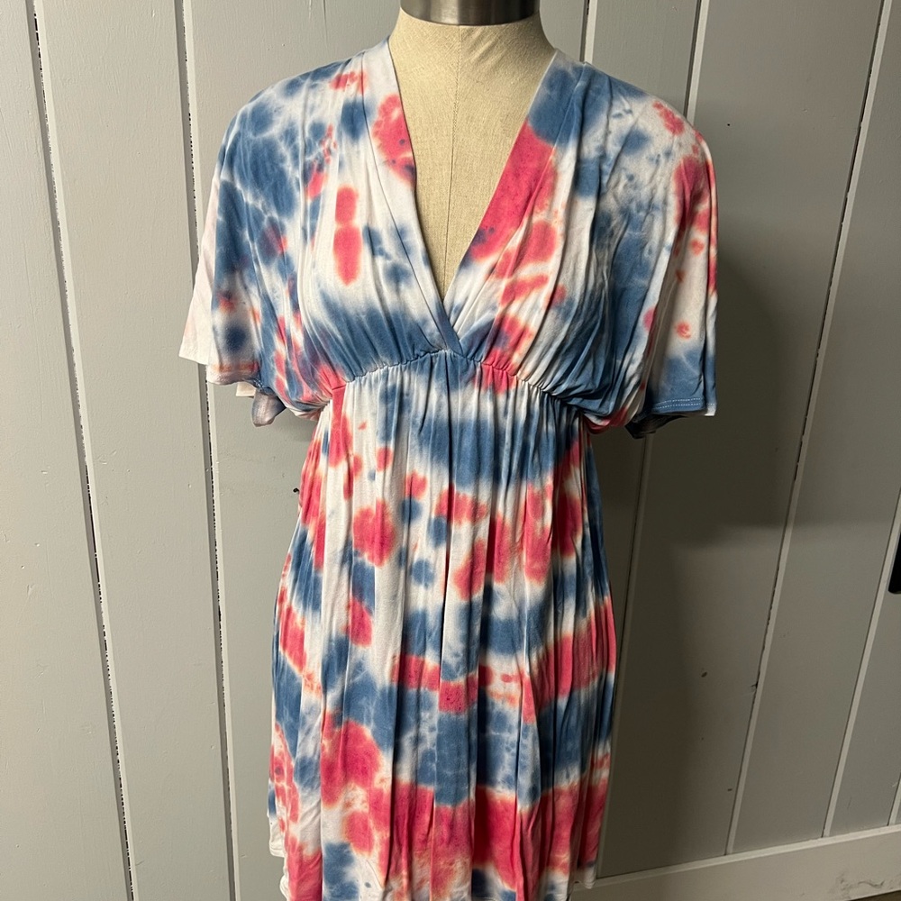 Tie-Dye V-Neck Tunic
